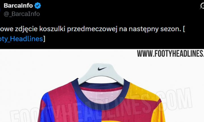 HIT! Tak ma wyglądać PRZEDMECZOWA KOSZULKA Barcy w nowym sezonie :D